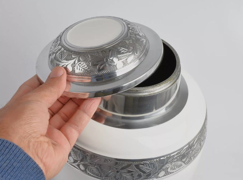 White 2 Body Ashes Companion Urn (365 Lb/165 Kg)