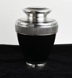 Black Milano Aluminium Cremation Urn