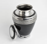 Black Milano Aluminium Cremation Urn