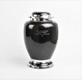 Black Simplicity Cremation Urn